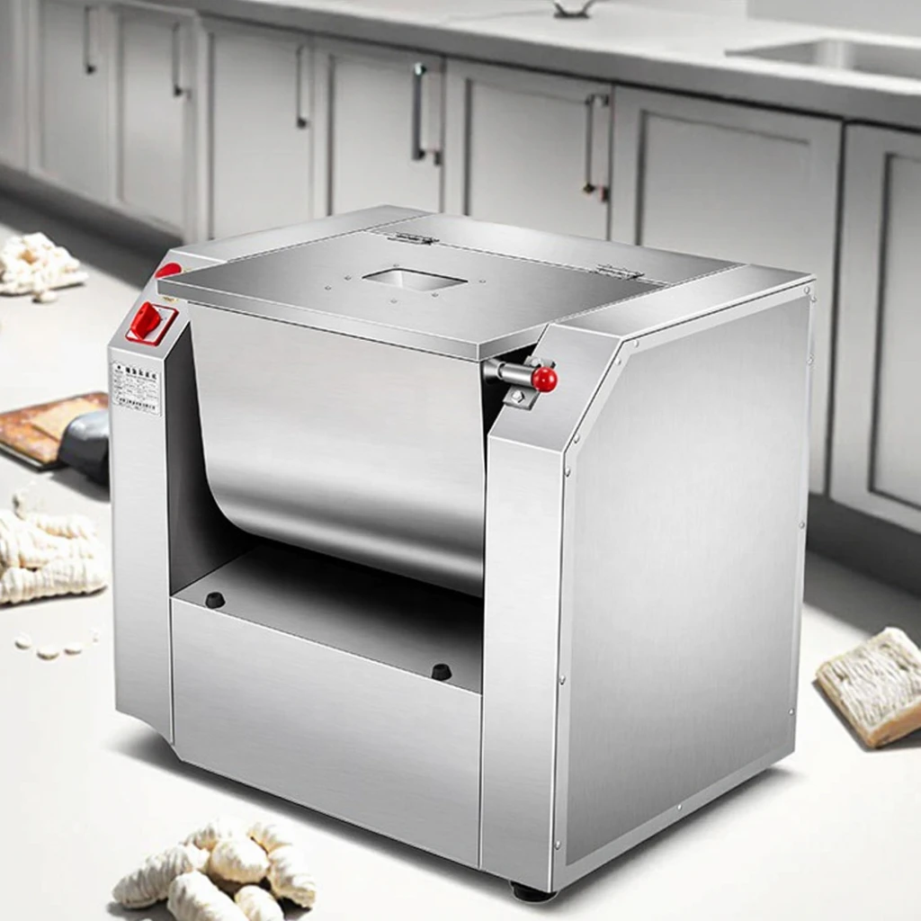 

Промышленный спиральный тестомес 30 кг, электрический горизонтальный миксер для теста, тестомесильная машина