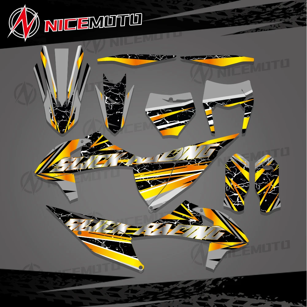 

NICEMOTO Custom Team Graphics Decals Stickers Kit For KTM 2019 2020 2021 SX SXF , 2020 2021 2022 EXC XC-W EXC-F