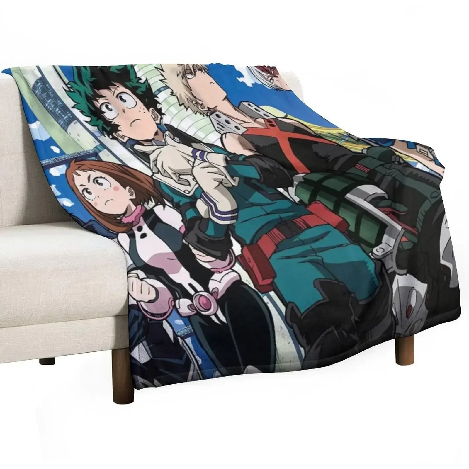 

My Heroes Academia Throw Blanket Summer Cool Breathable Blanket for Sleeping