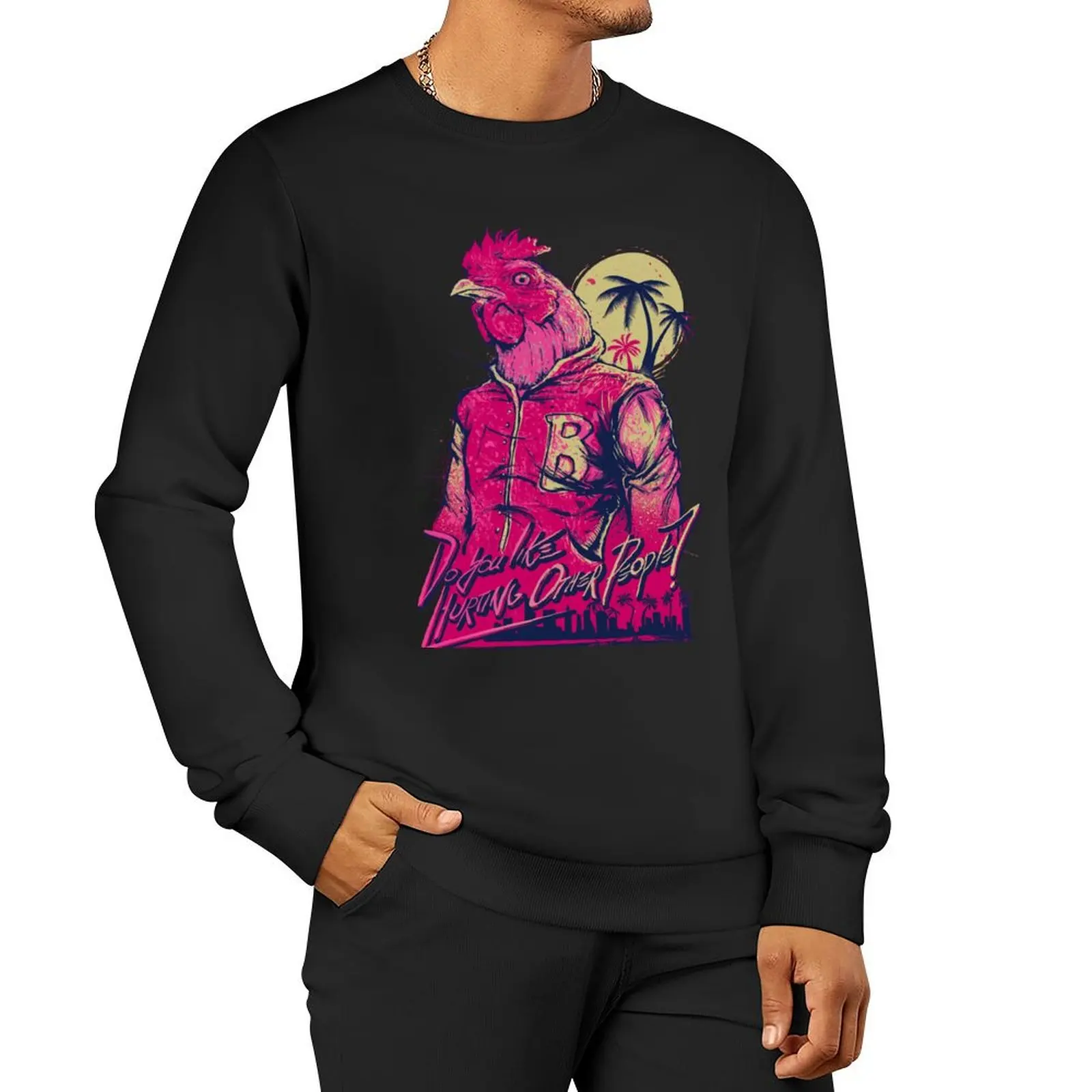 

Hotline Miami - Richard Sweatshirt men's winter sweater oversize sweatshirts