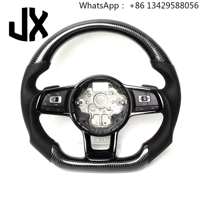 Suitable for Golf MK7 MK6 MK5 MK4 GTS R GLI GTI GTD Carbon Fiber Sports Steering Wheel Can Upgrade the Old Model to the New One