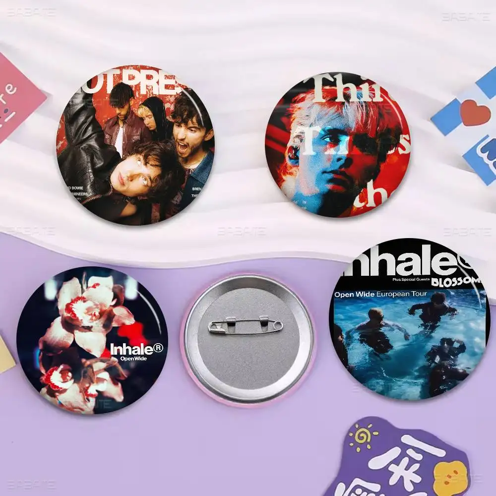 Irish Rock Band I-Inhaler 58mm Cute Series Pins Funny Badge Interesting Cartoon Animals Brooches Backpack Clothes Gift Accessory