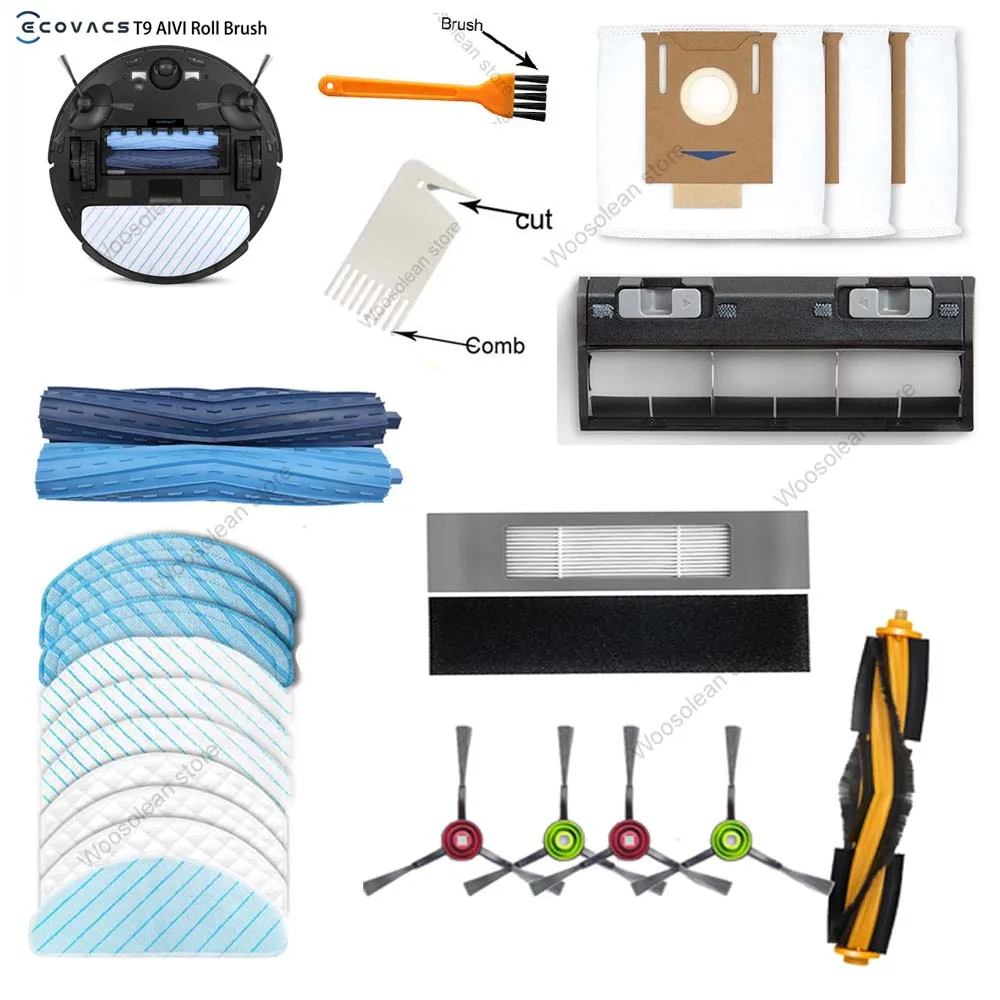 ECOVACS Deebot T9 AIVI T8 AIVI N8 Pro N5Series odkurzacz Robot z boczną szczotką szczotka główna wymiana filtra na kurz