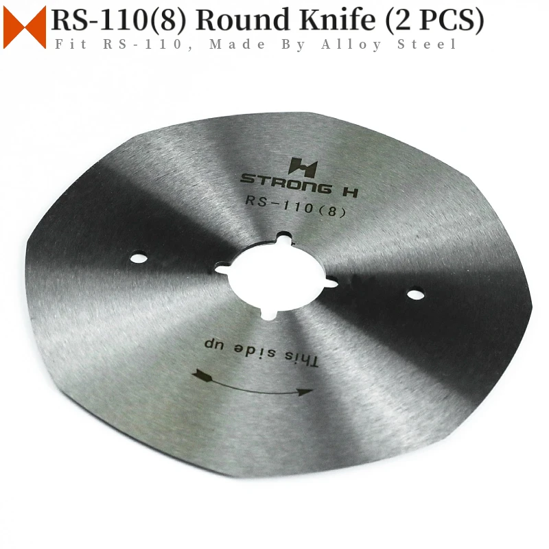 2 PCS RS-110(8) 8-Angle Round Knife For Eastman / OCTA / LEJIANG / DAYANG RS-110 Fabric Cutting Machine Made By Alloy Steel