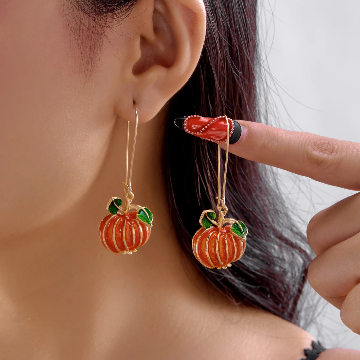 Trendy Halloween Funny Pumpkin Drop Earrings For Women Asymmetric Skull Skeleton Dangle Earrings Party Jewelry Gifts 2025
