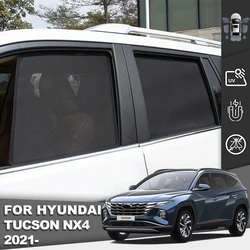 For Hyundai Tucson NX4 2022 2023 2024 Magnetic Car Sunshade Visor Front Windshield Curtain Rear Side Baby Window Sun Shade