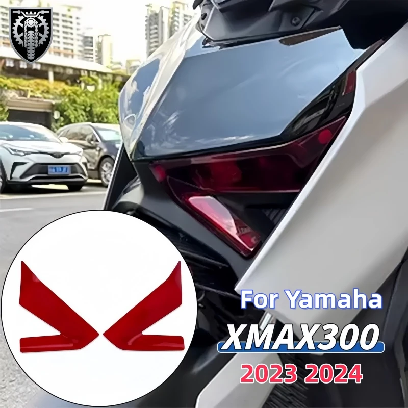 Motorcycle Acrylic Headlight Protector Cover Lens Modification Light Decoration Sticker For Yamaha XMAX 300 XMAX300 2023 2024