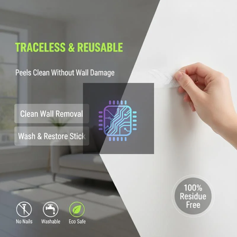 Enhanced 1m Nano Tape | Super Strong Transparent Reusable Multi-Functional Tape for Wall Mount & Item Organizing