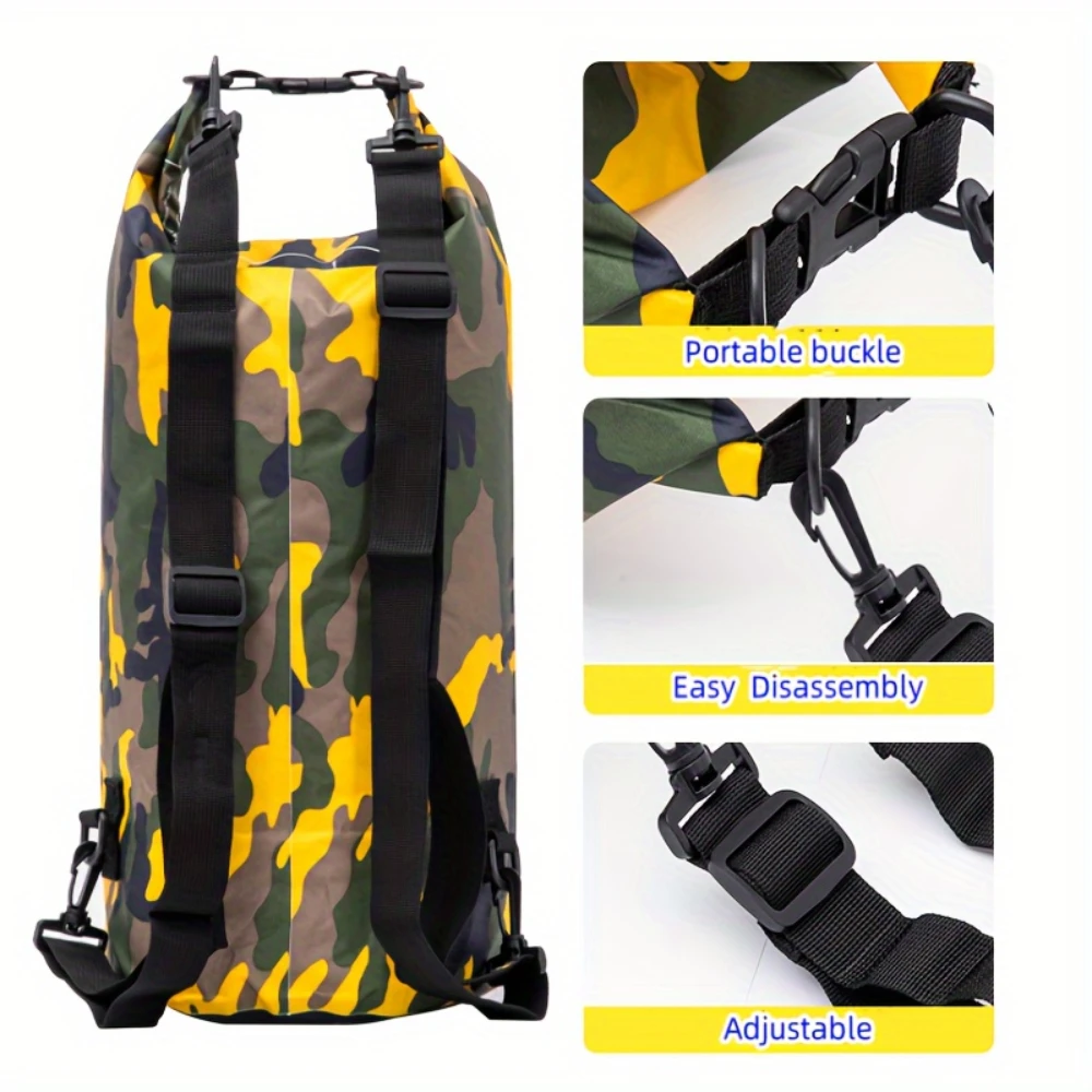 Camouflage Dry Bags, High-Quality Dry Bags, Floating Dry Bag Backpacks in Sizes 2/5/10/20/30L for Kayaking, Rafting, Swimming
