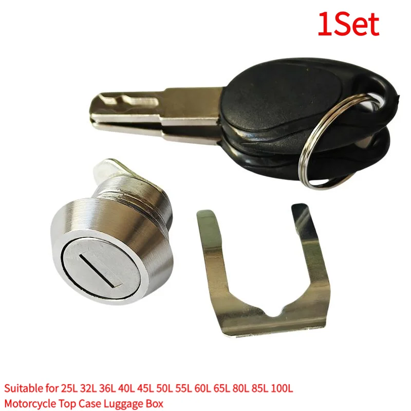 1Set Cylinder Core Plug And Keys Motorcycle Top Box Lock For 25L 32L 36L 40L 45L 50L 55L 60L 65L 80L 85L 100L Top Case.