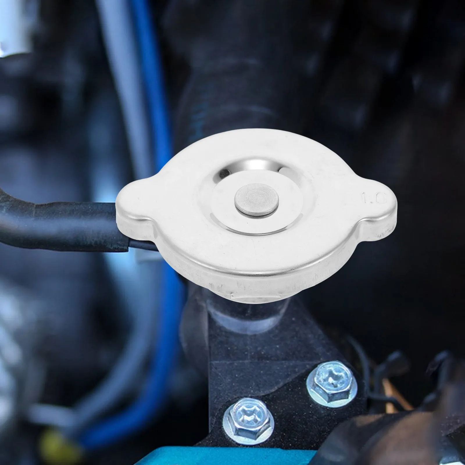 

Stainless Steel Radiator Cap Universal High Pressure Engine Coolant Cap Replacement Metal Radiator Cover Racing