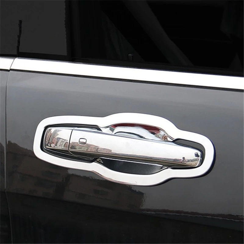 

WELKINRY For Jeep Grand Cherokee WK2 4th Generation 2011-2021 ABS Chrome Outer Car Body Door Cup Bowl Handle Doorknob Trim