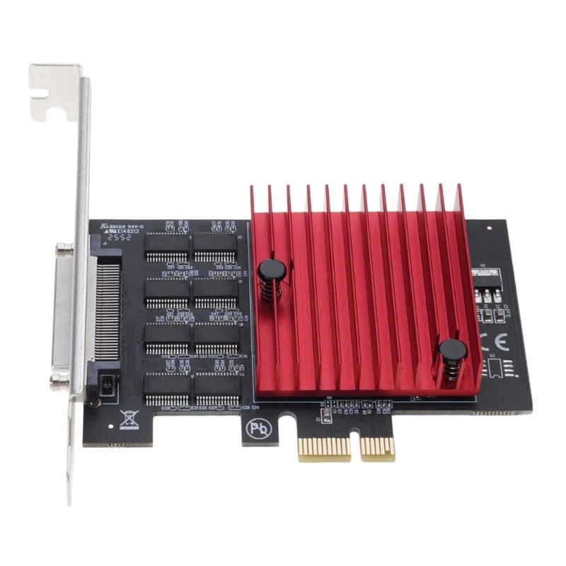  PCIE to 8 Port RS232 Serial Card Adapter Expansion Adapter Card Accessories