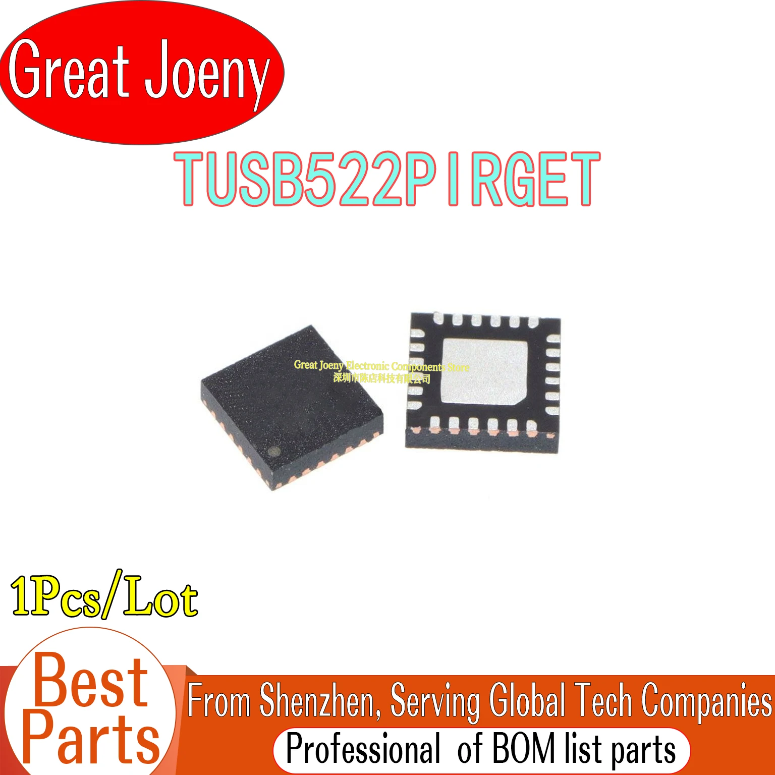 100% New Original TUSB522PIRGER TUSB522P TUSB522PIRGET IC REDRIVER Chipset VQFN-24
