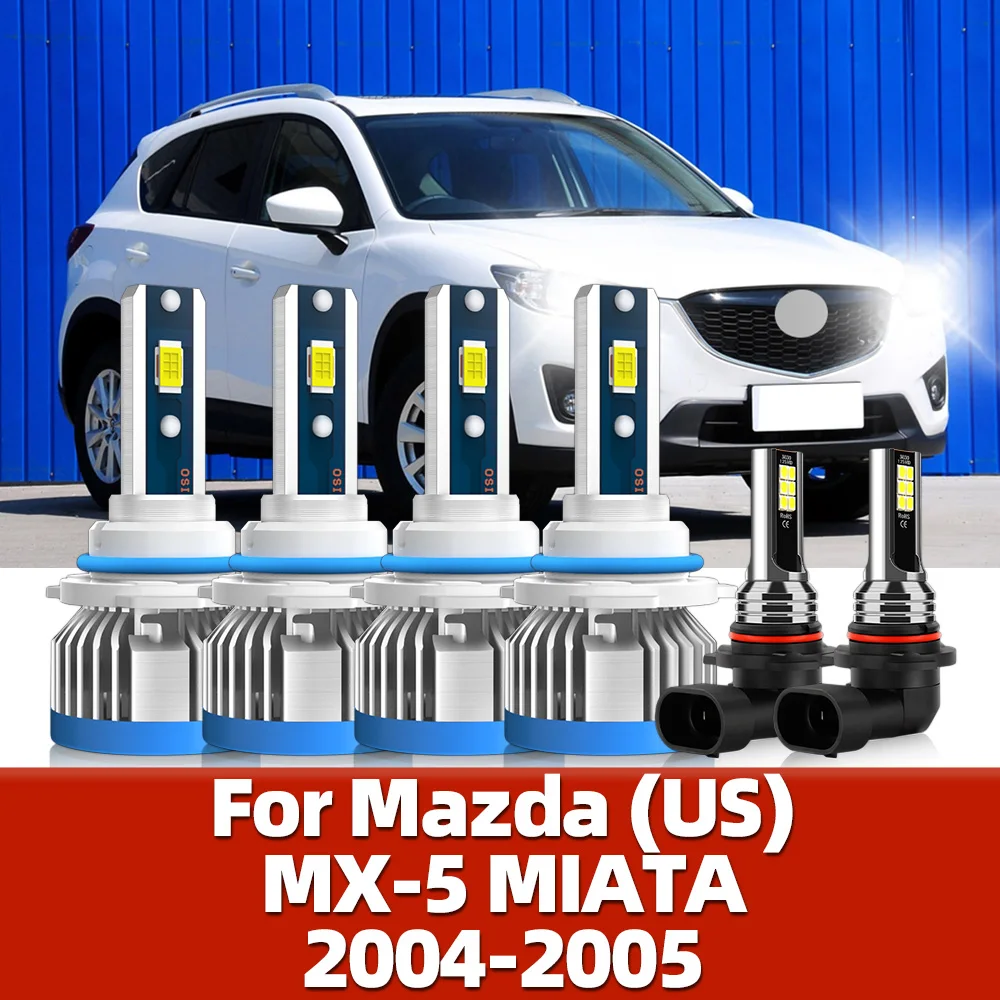 LED Bulbs Super Bright 20000LM 120W Auto Powerful Headlight 12V Car Fog Lamps White Luces For Mazda (US) MX-5 MIATA 2004 2005