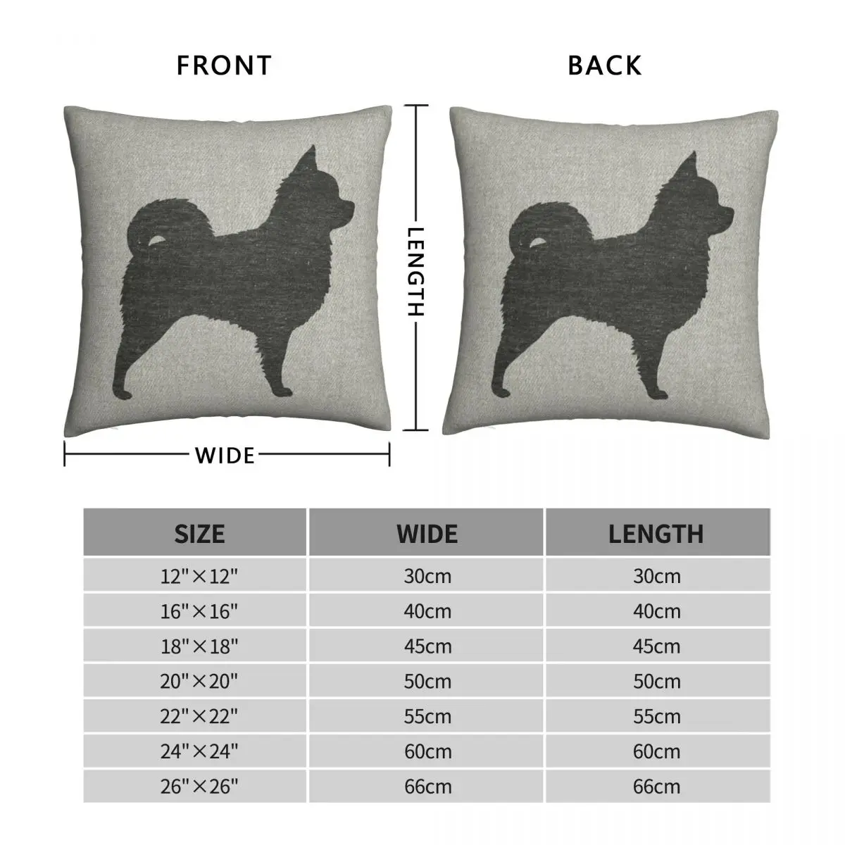 Black Longhaired Chihuahua Square Pillowcase Polyester Linen Velvet Pattern Zip Decorative Sofa Seater Cushion Cover