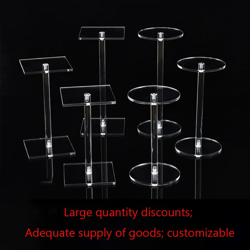 

Square/Round Doll Display Box Assemble Transparent Acrylic Display Desktop Storage for Display Collectible Action Toys