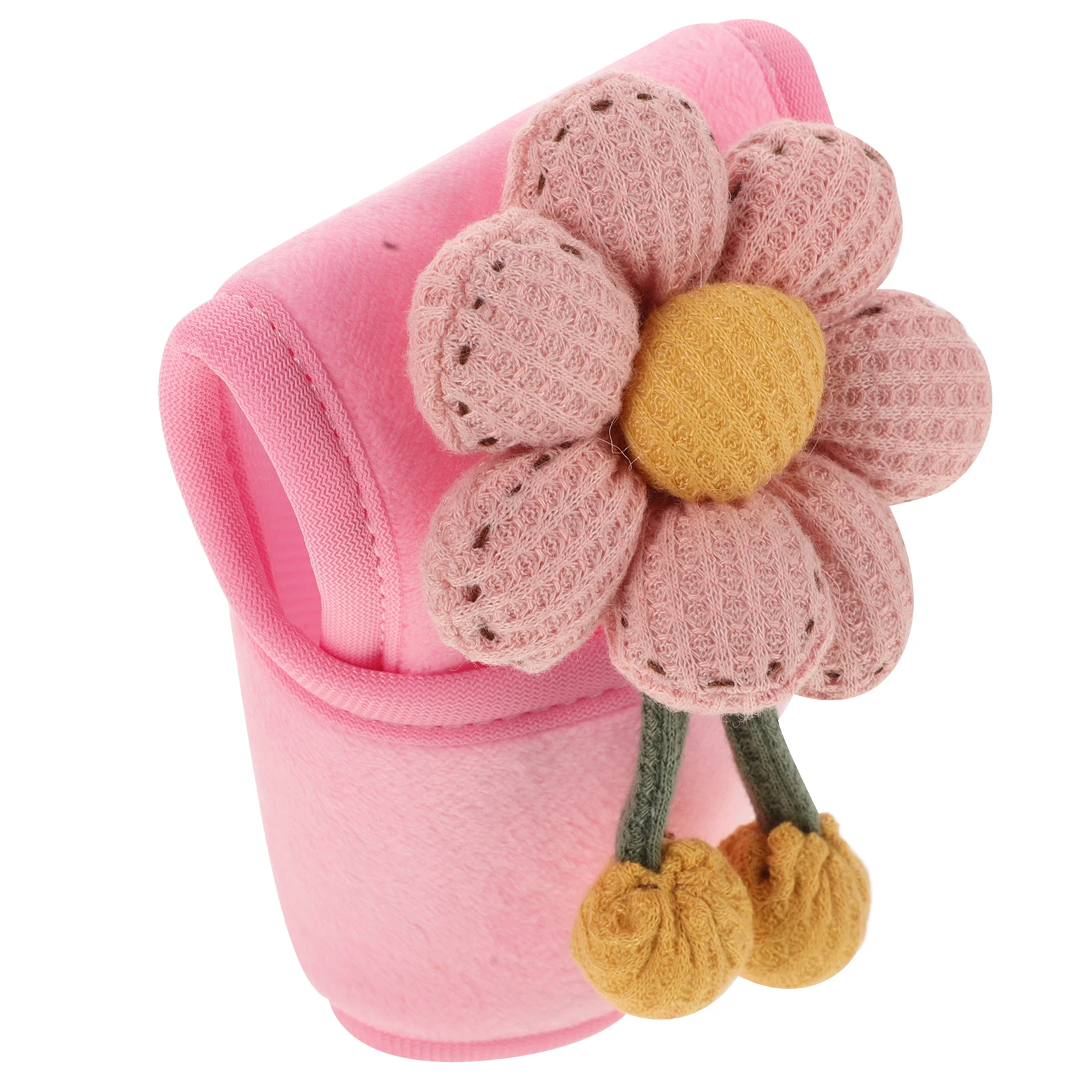 

Universal Pink Flower Design Car Shifter Cover Durable Gear Shift Knob Sleeve Easy Install Interior Accessory