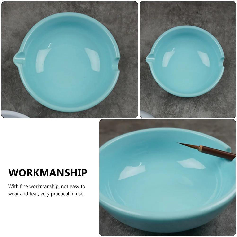 Ink Tray Delicate Plate Chinese Painting Dish Calligraphy Inkwell Plastic Sturdy Drawing Multifunctional