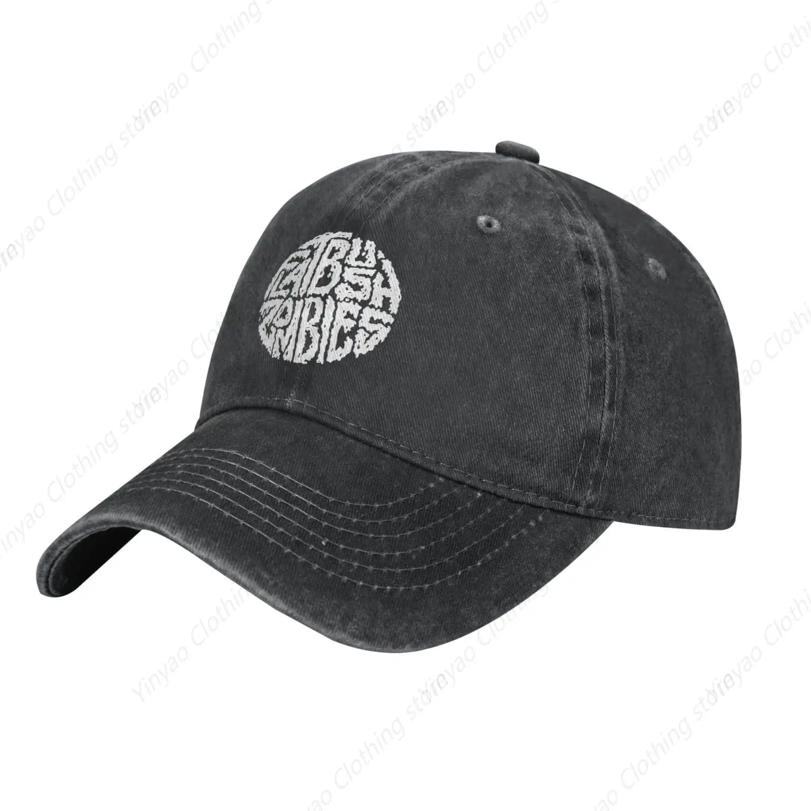 

Zombie Brain Pattern Washed Cowboy Hat Outdoor Sports Baseball Hat Cool Snap Truck Dad Hat