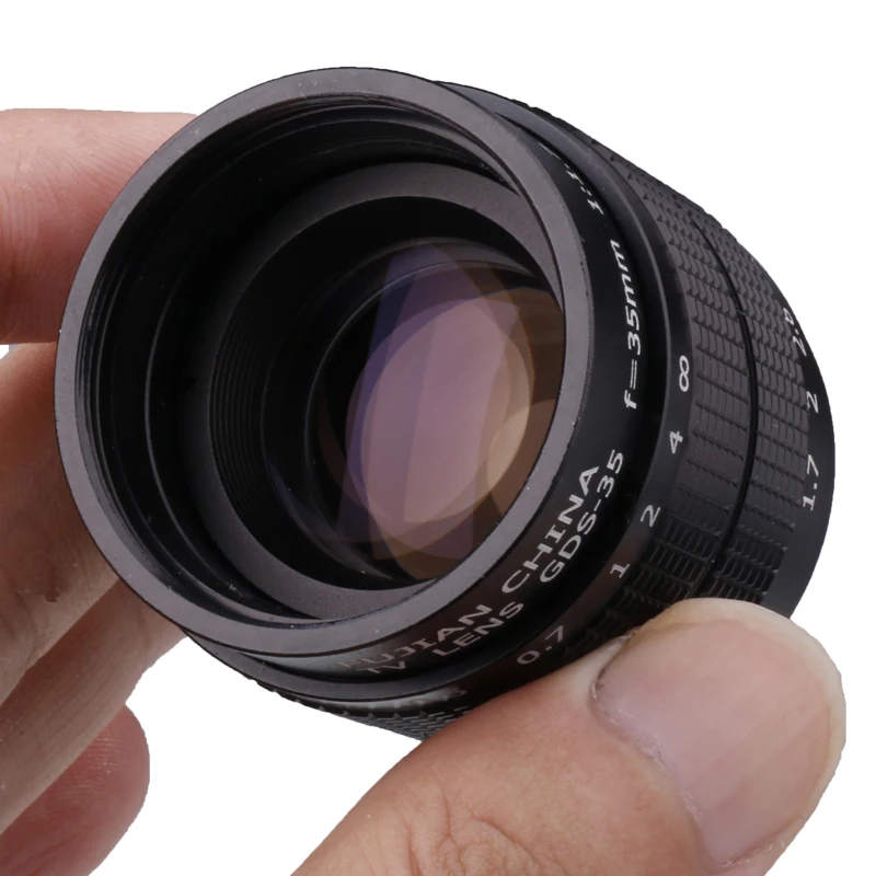 RISESPRAY 35มม.F1.7ขนาดใหญ่ Portrait/พื้นหลัง Virtualization/เหล็กมือเลนส์ใช้ได้กับ Micro กล้องไมโคร