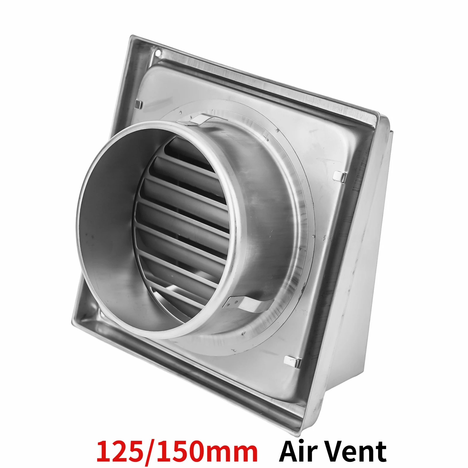 

1PC 125/150cm Stainless Steel Air Outlet Wall Ceiling Waterproof Air Vents Cap Exhaust Grille Cover Outlet Heating Cooling Vents