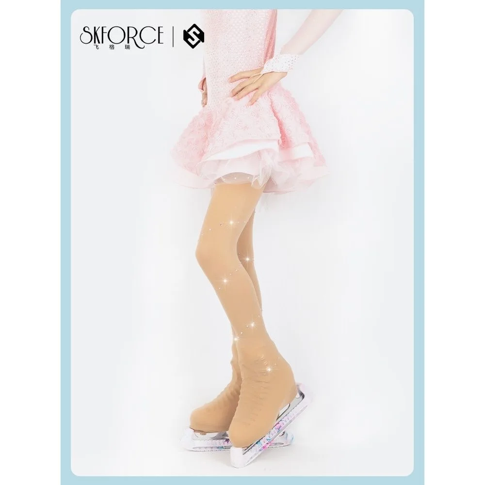 Figure skating base socks, bags, shoes and socks with fleece fabric