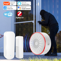 Tuya Smart Window Door Sensor Detector Wifi Zigbee 3.0 Home Security Alarm System Tuya Gateway Required Alexa Google Home Yandex