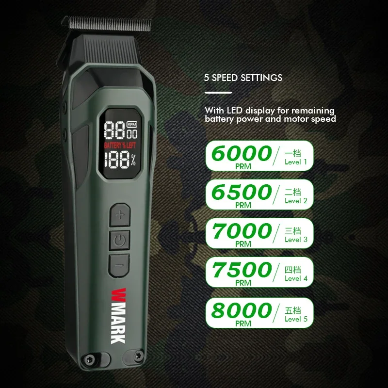 New  Hair Trimmer for Men WMARK NG-8280  High Speed Engraving Clipper DLC Head Clipper Charging Hair Salon