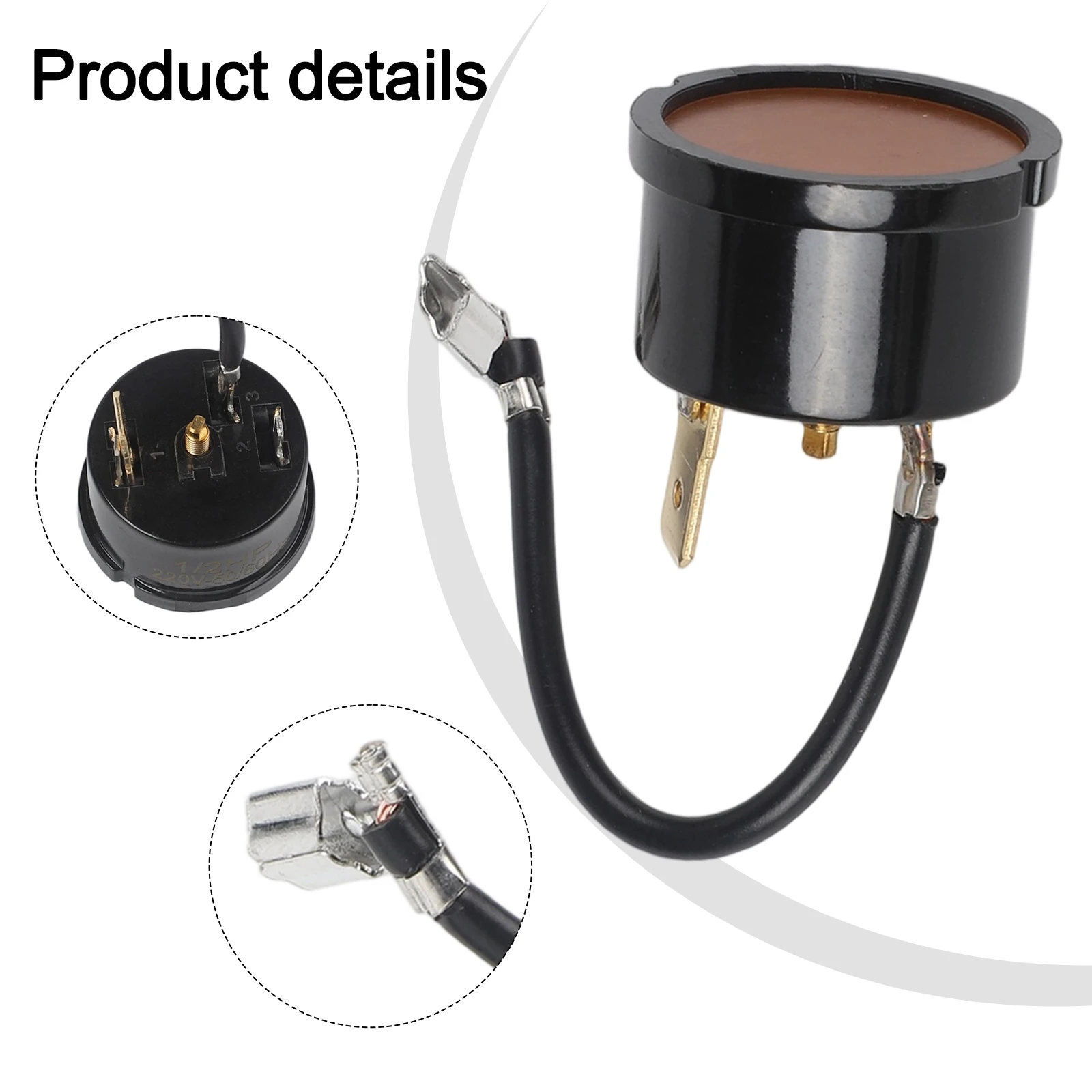 2.6 X 2.8 Cm 1 X 1.1'' D*H 2HP 1500W Overload Protector Pin Width 6.5mm Reliable Performance Double-temperature Metal