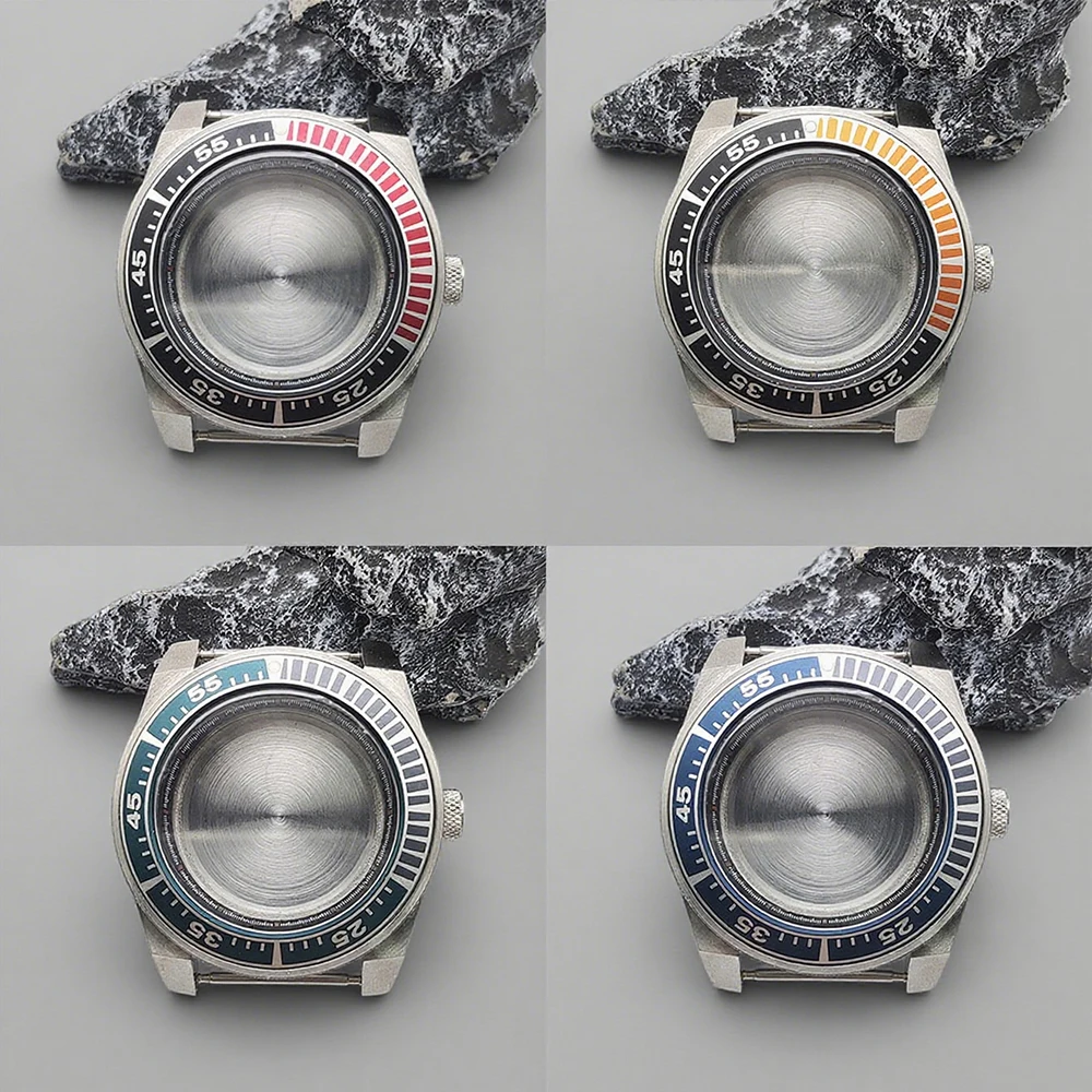 Custodia alla moda Custodia NH35 Cassa per orologio da 42 mm per lunetta da 28,5 mm con movimento NH35 NH36 Mergulho da uomo fai da te