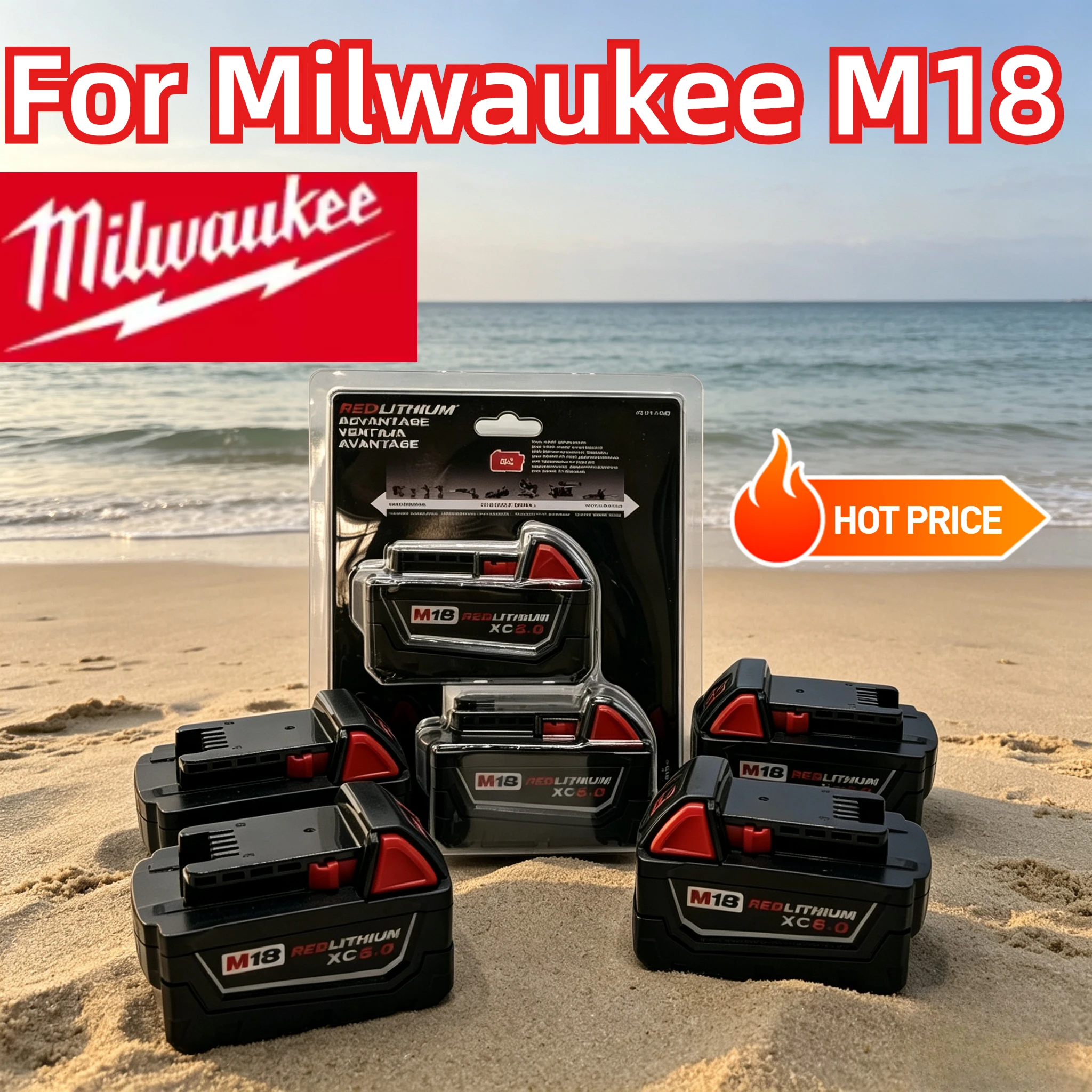 

100% Original Milwaukee Forge M18 FB6 18V 6Ah Battery ，Seamlessly 48-11-1815 or 48-11-1850 Batteries for Milwaukee M18 Tools