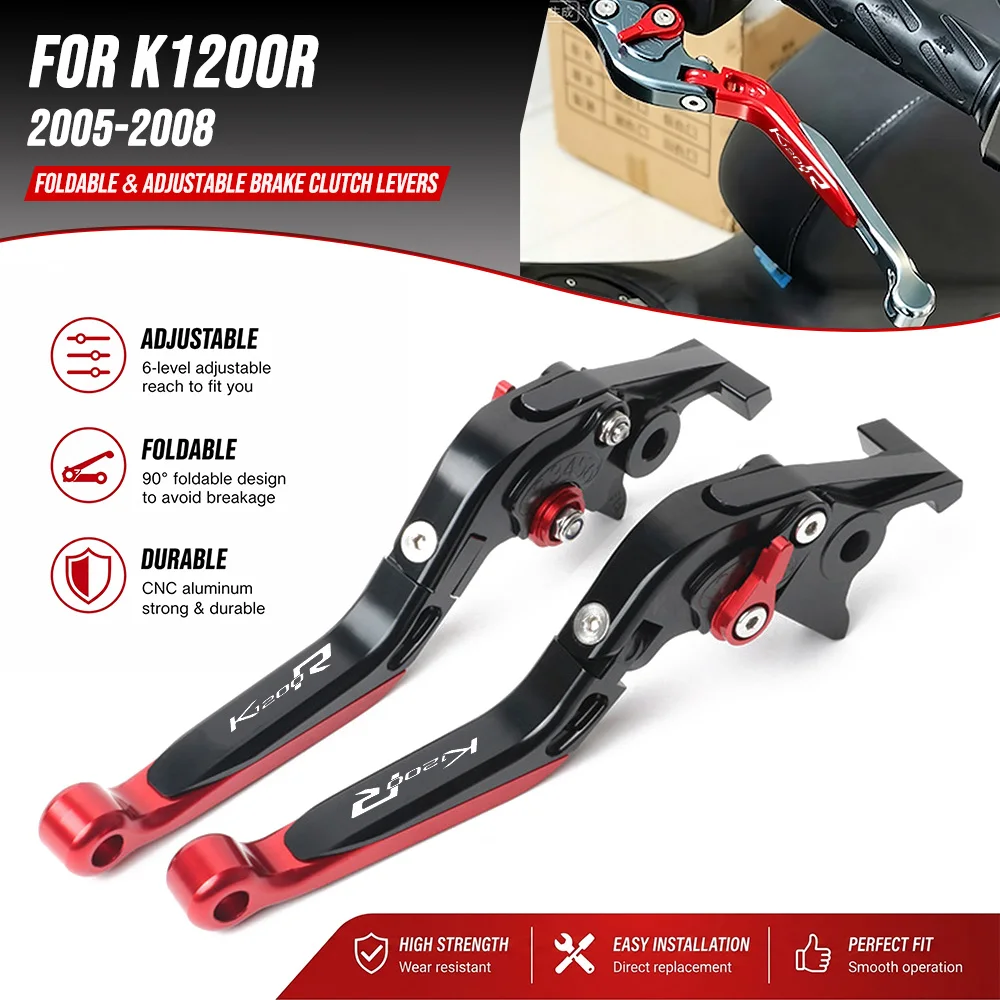 For K1200R K 1200 R K1200 R 2005-2008 Motorcycle Adjustable Extendable Folding Brake Clutch Handle Lever Accessories Parts