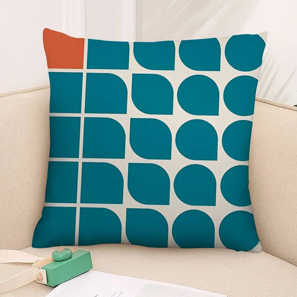 مجردة B-Bauhaus الهندسة كيس وسادة أفخم النسيج لينة مزدوجة الوجهين طباعة غطاء وسادة أريكة رمي وسادة تغطي #5