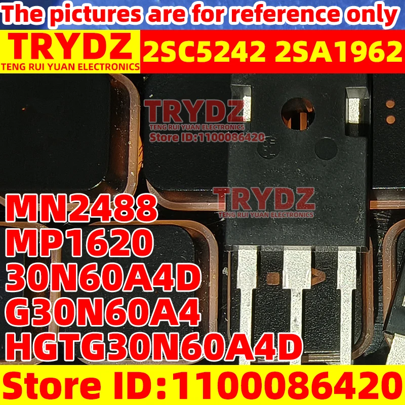 5-1pcs Original New/Used 2SC5242 2SA1962 MN2488 MP1620 HGTG30N60A4D 30N60A4D G30N60A4 C5242 A1962 domestic