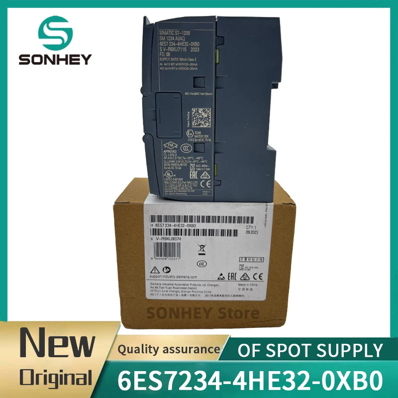 S7-1200 Analog Input Module, One Year Warranty, 6ES72, 34-4HE32-0XB0, 6ES7, 234-4HE32-0XB0, 6ES7234-4HE32-0XB0, Fast Delivery,
