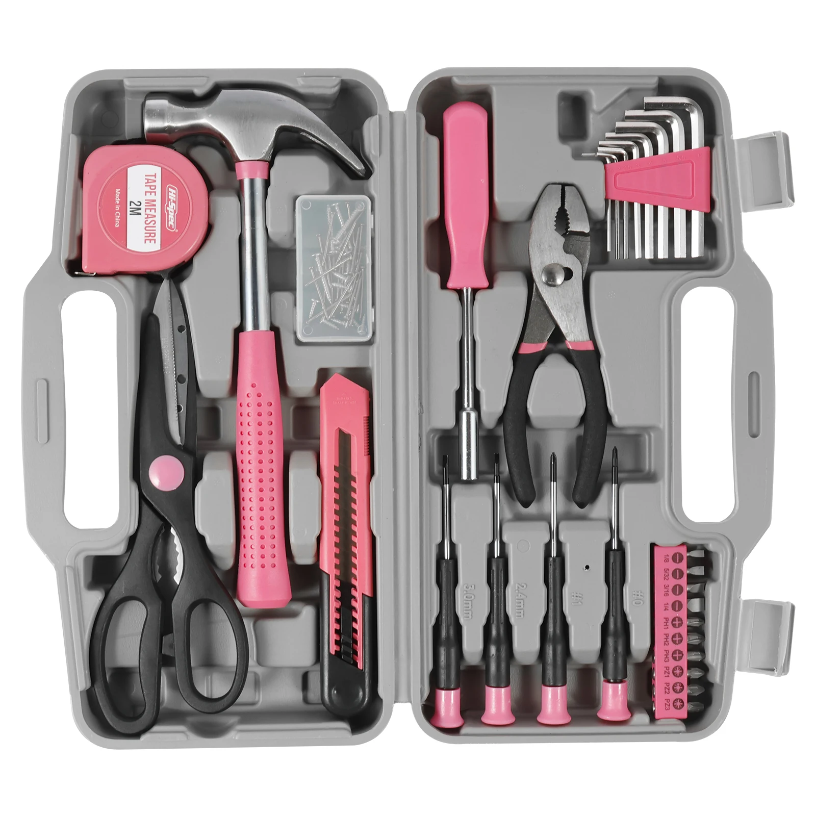 

34Pcs Household Repair Tool Kit Multi-Purpose Hand Tool Set Safe Basic Home Repairing Tool Auto Repair Tool with Storage Box