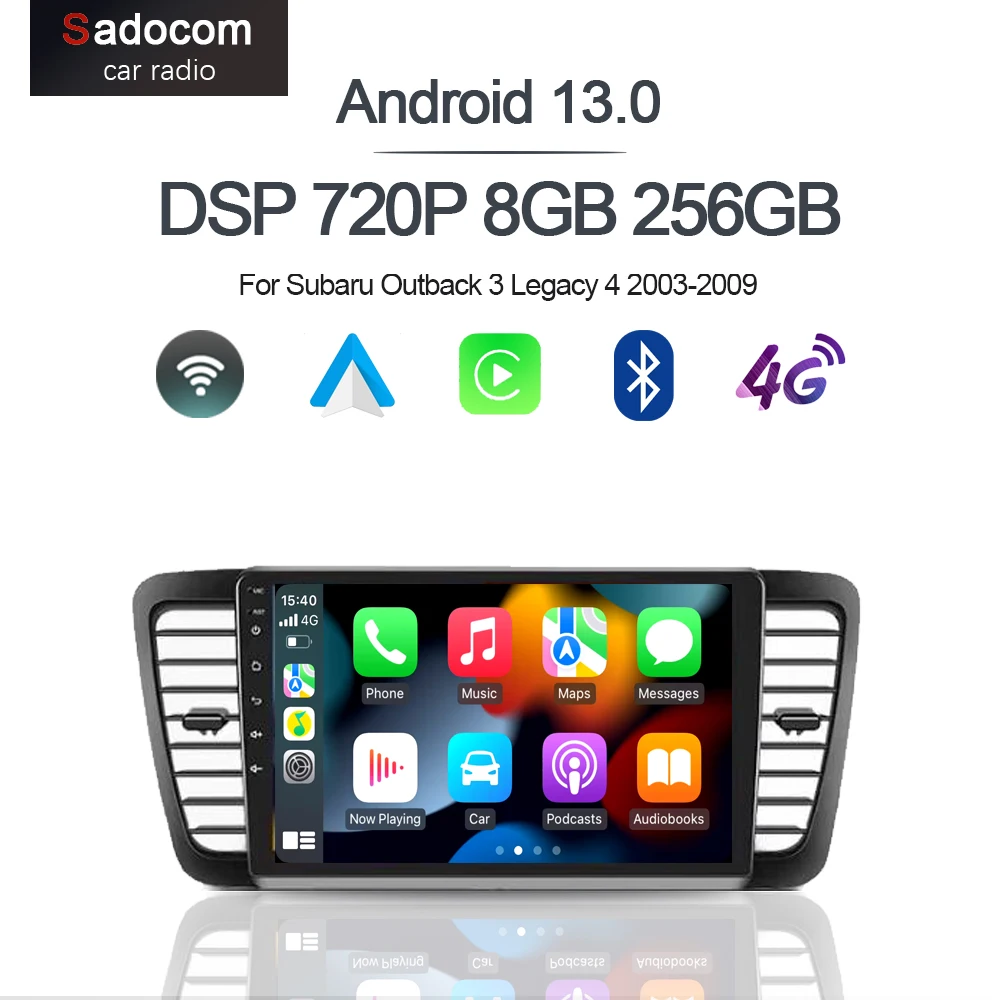 IPS 720P 8G+256G wireless Carplay 9