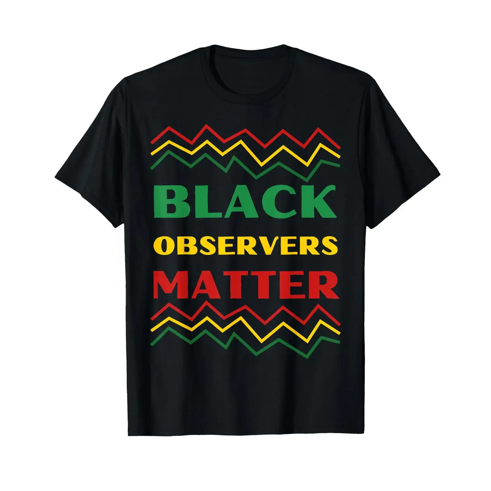 T-Shirt mit Motiv zum Black History Month, „Observers Matter“, Vintage-Look, gewaschen, modisch, vielseitig, stilvoll, für den Alltag, mit grafischem Muster, weich.