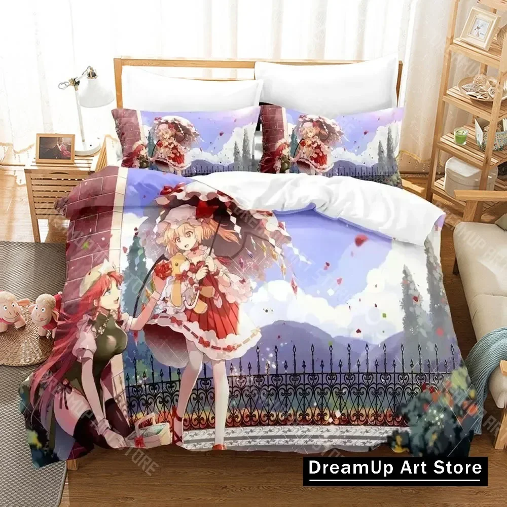 3D Print Anime Touhou Project Bedding Set Duvet Cover Bed Set Quilt Cover Pillowcase Comforter king Queen Size Boys Adult