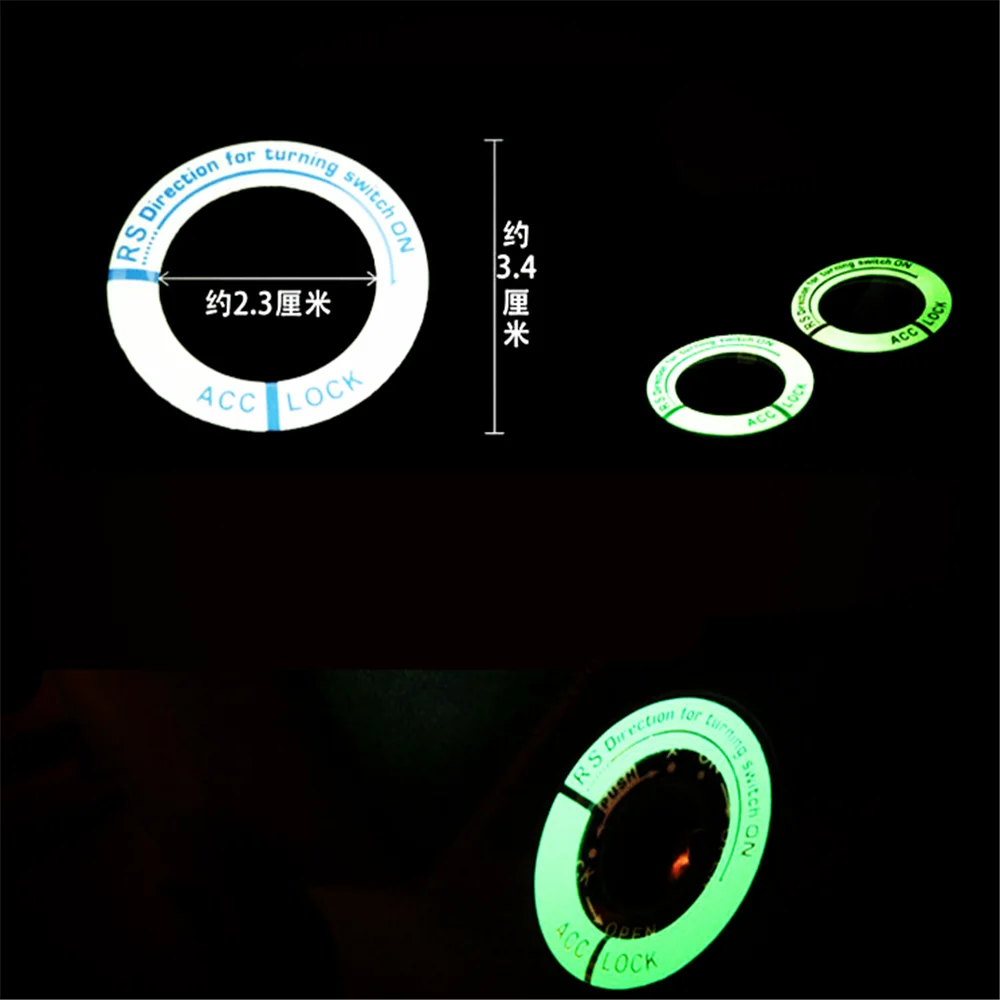 car 3D Gel Glow Key Ring Sticker for Toyota Corolla Yaris Tundra Tacoma RAV4 Aygo Avalon Auris