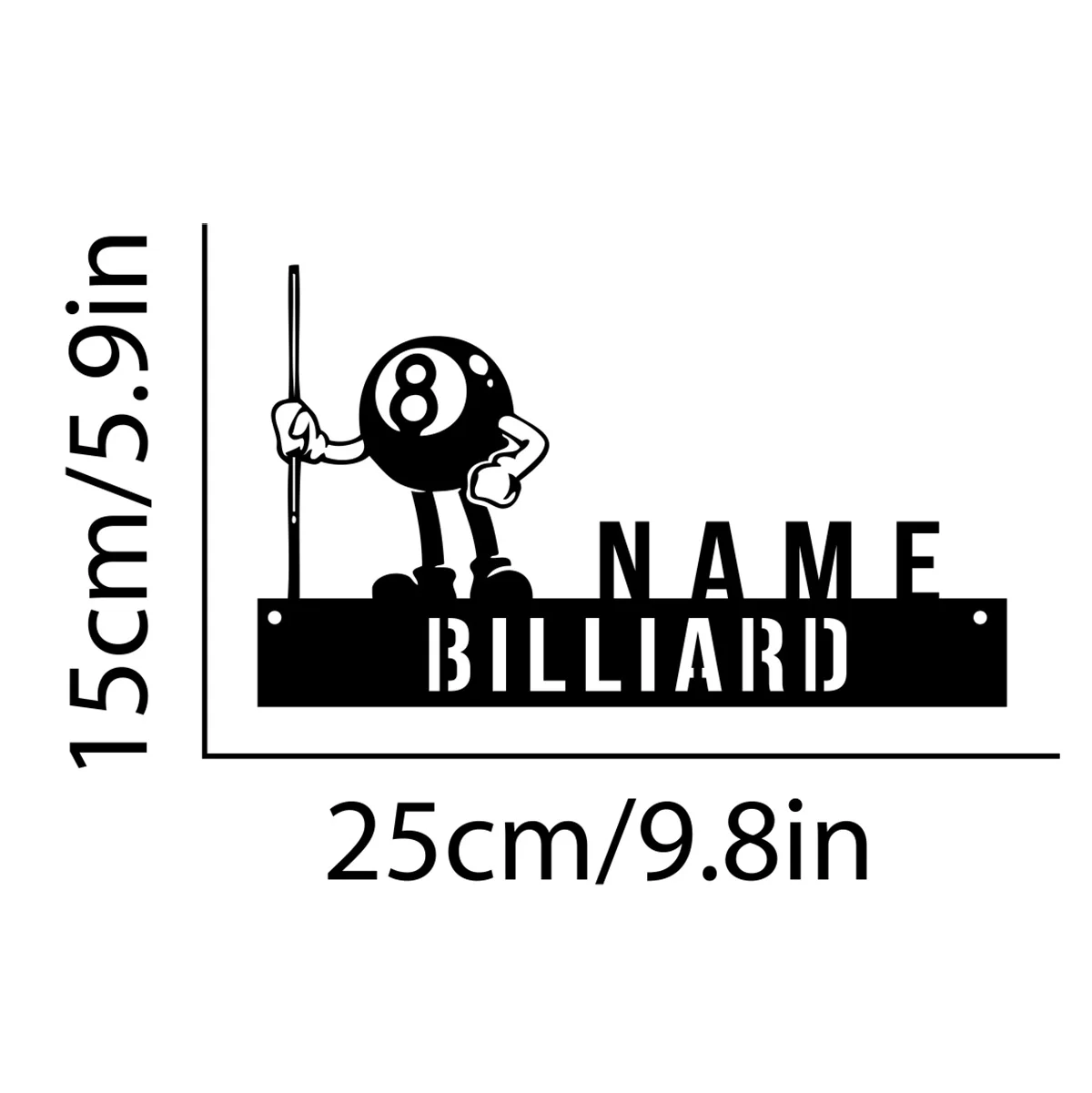 علامات معدنية مخصصة البلياردو منضدية/جدار الفن اسم لوحة معدنية مقهى لعبة غرفة نادي بار ديكور هدايا فريدة البلياردو مدرب الهدايا