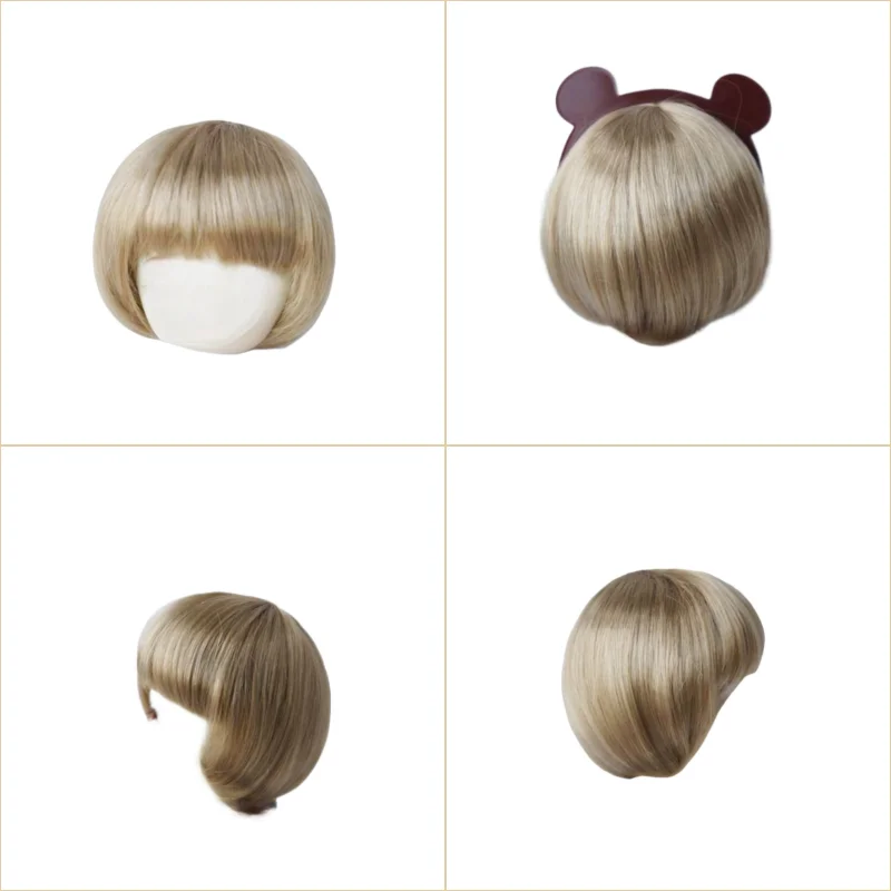

Fjusuns Toy Hair JD256 6-7 дюймов 16-18 см Короткие стрижки BOBO YOSD Синтетические мохеровые парики BJD 1/6 YOSD и аксессуары для кукол общего размера
