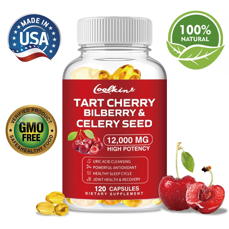 

Tart Cherry Cranberry & Celery Seed - Support Bone and Joint Health Repair Damaged Muscles Balanced Uric Acid Levels