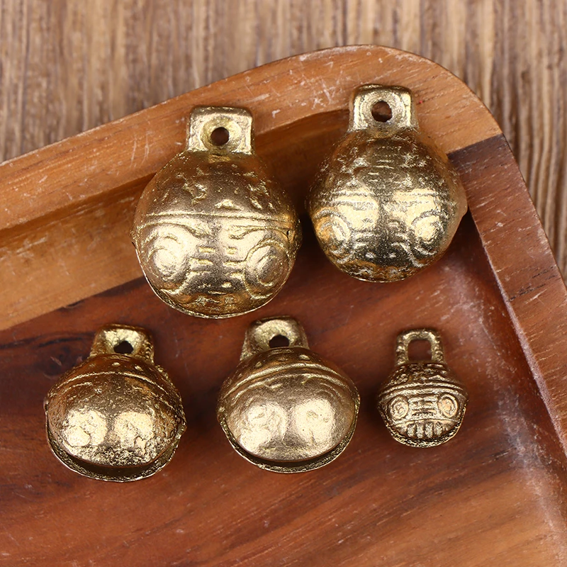 Gold Dog Cat Collar Bells Copper Bells 11mm14mm16mm18mm20mm Sound Loud Brass Bells Vintage Mini Craft Bells Animal Pet Bells