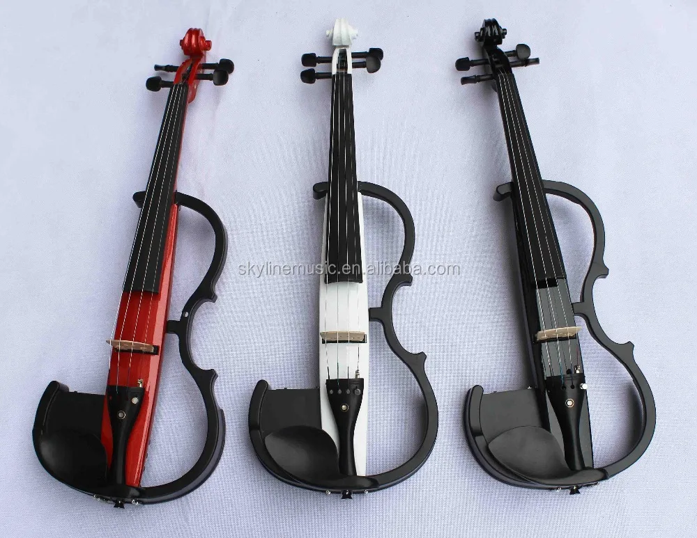 High Quality Solid Wood Electric Violin, Silence Violins, Ebony Parts