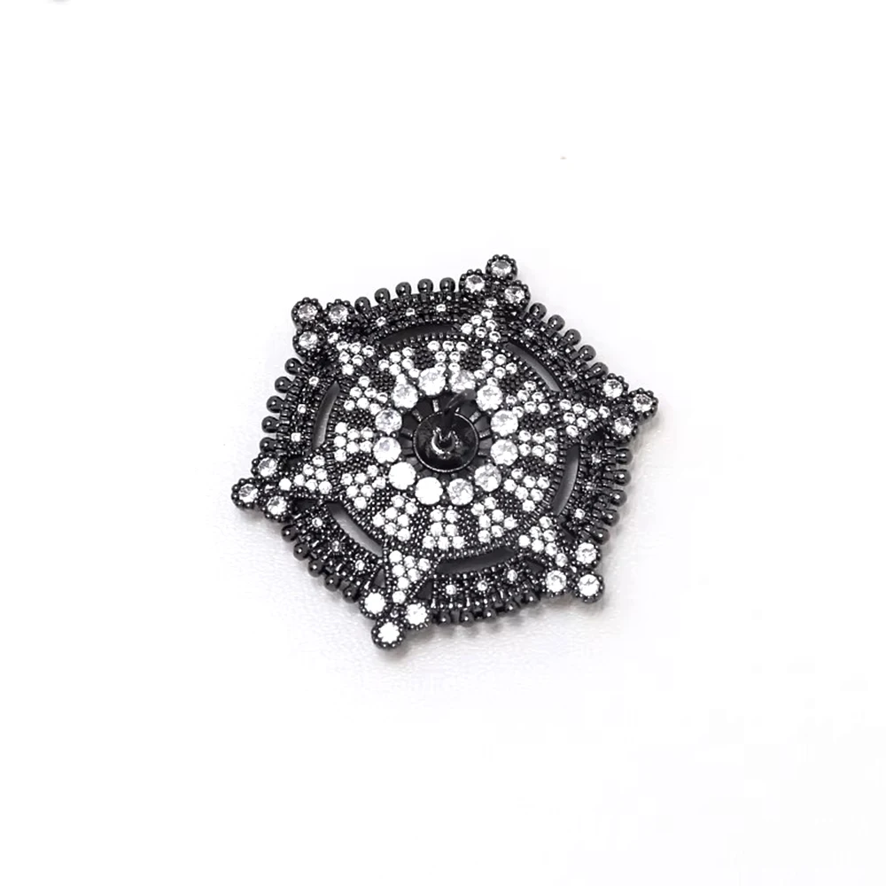 1 Piece Copper Plated with Genuine Gold Zircon Inlaid Devil Set Base DIY Jewelry Making Baroque Doll Accessory Materials