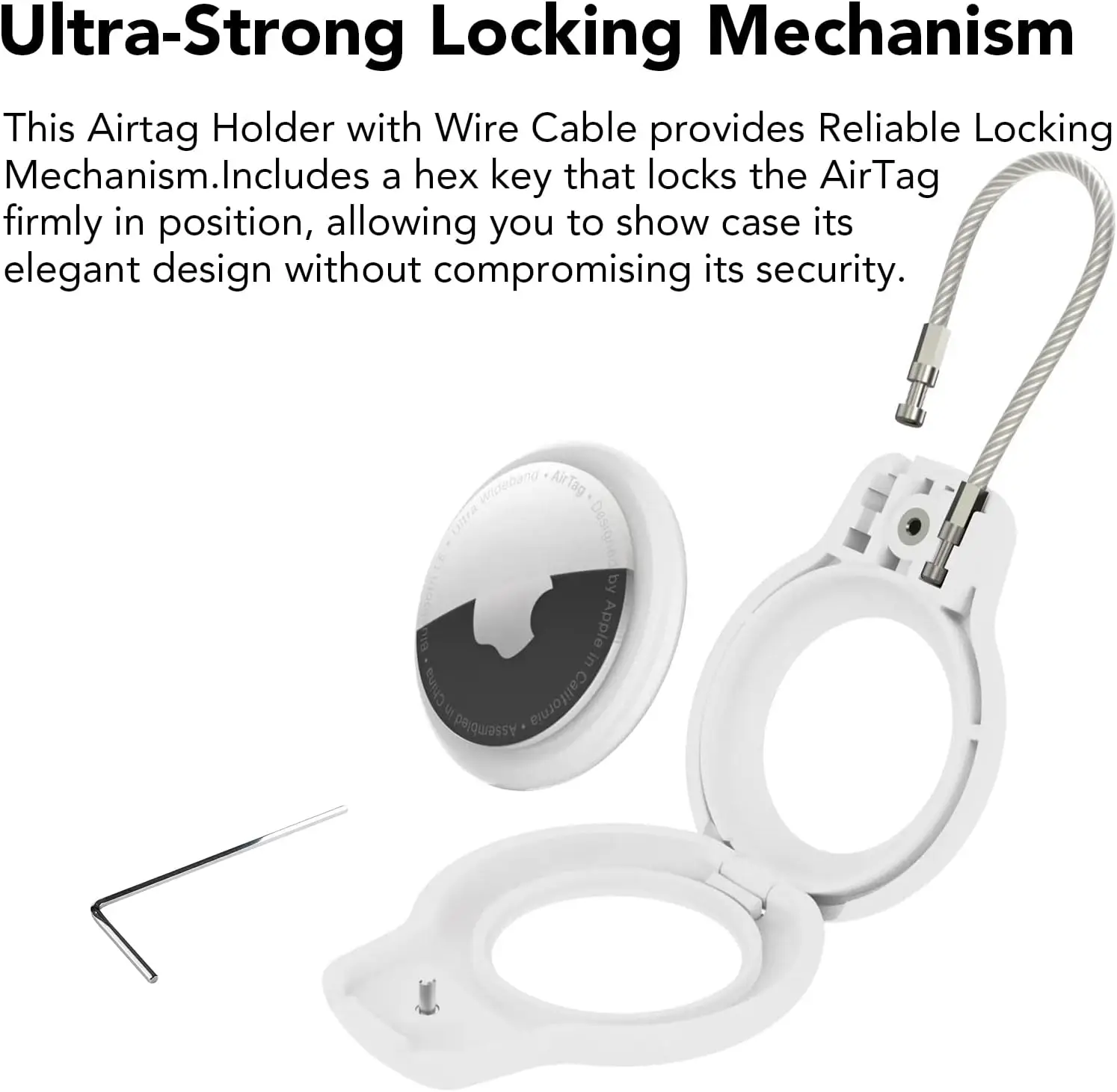 Waterproof For Apple AirTag Case With Steel Wire Line Airtags Keychain 360 Degrees Protective Cover For Luggage Backpack Key Pet