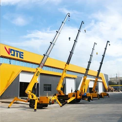 3T Mini Lifting Height Telescopic Construction Mini Mobile Spider Crane Small Turning customized 3000kg Spider Crane Price