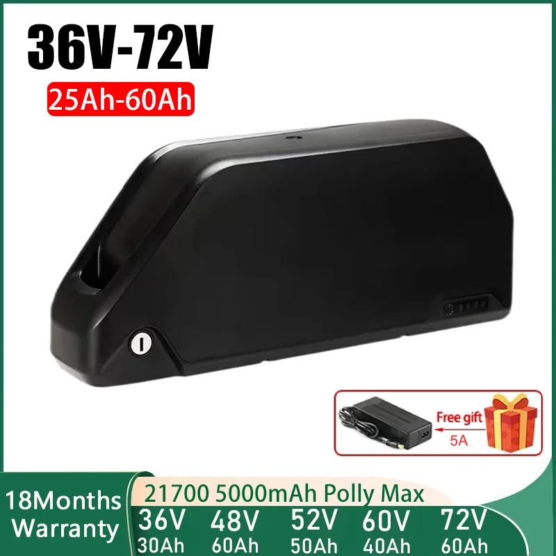 

48v 50ah Hailong Polly Dp7 E-bike 3000w 72 36 60 52 V 60ah 50ah Ebike Battery Fatbike Accu 40ah30ah 20ah 21ah 13ah Ebike Battery